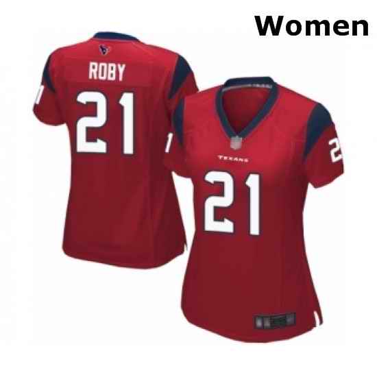 Womens Houston Texans 21 Bradley Roby Game Red Alternate Football Jersey